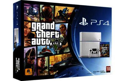 Sony PS4 White 500GB Console with GTA V Game Sony PS4 White 500GB Console with GTA V Game